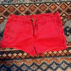 American Eagle Outfitters Red Cargo Shorts